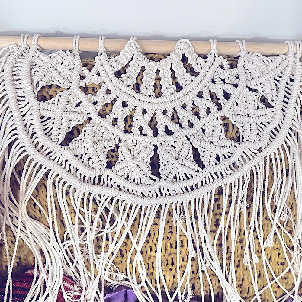 NEW Soul Embellish’s Handwoven Macrame Fiber Art Wall Tapestry~Modern Home Decor